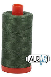 Aurifil Mako 50wt Cotton 1300 m 1422 yd. spool - 2890 Very Dark Grass Green